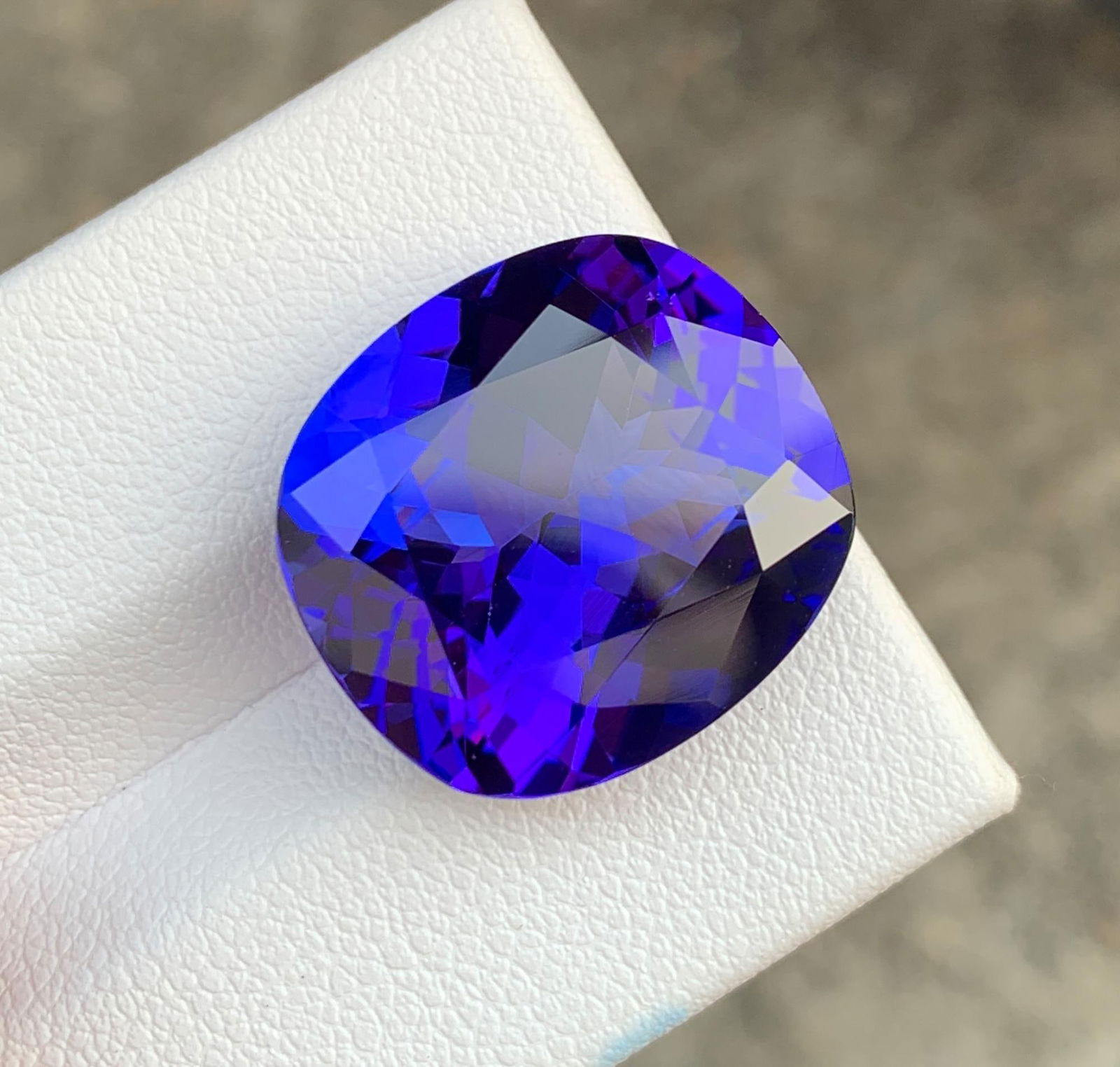 Natural Tanzanite Loose Gemstone Cushion Shape Ring size For Making Jewelry - 10