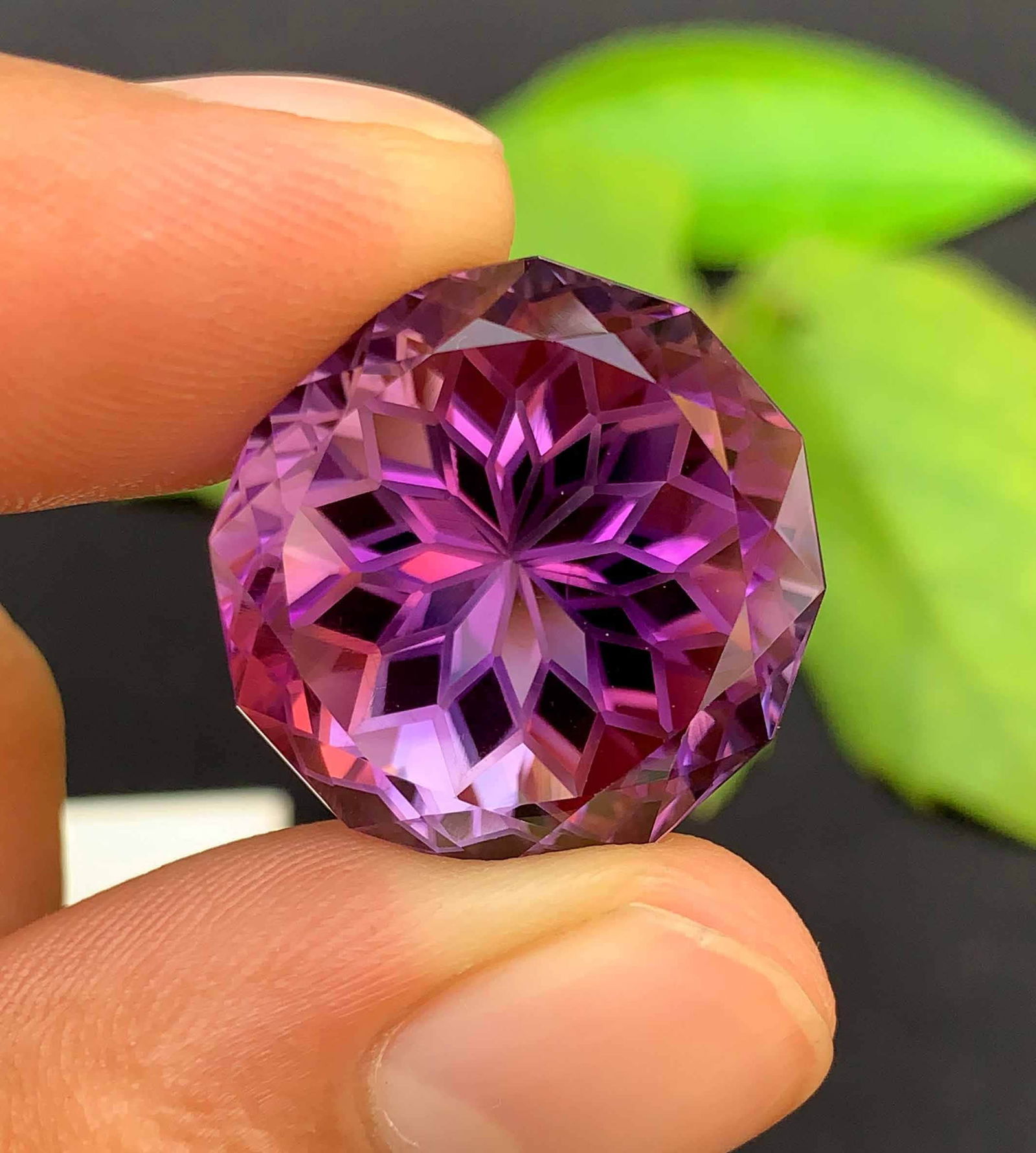 Flower Cut Amethyst Gemstone: 40.95 Carats, February Birthstone - 2