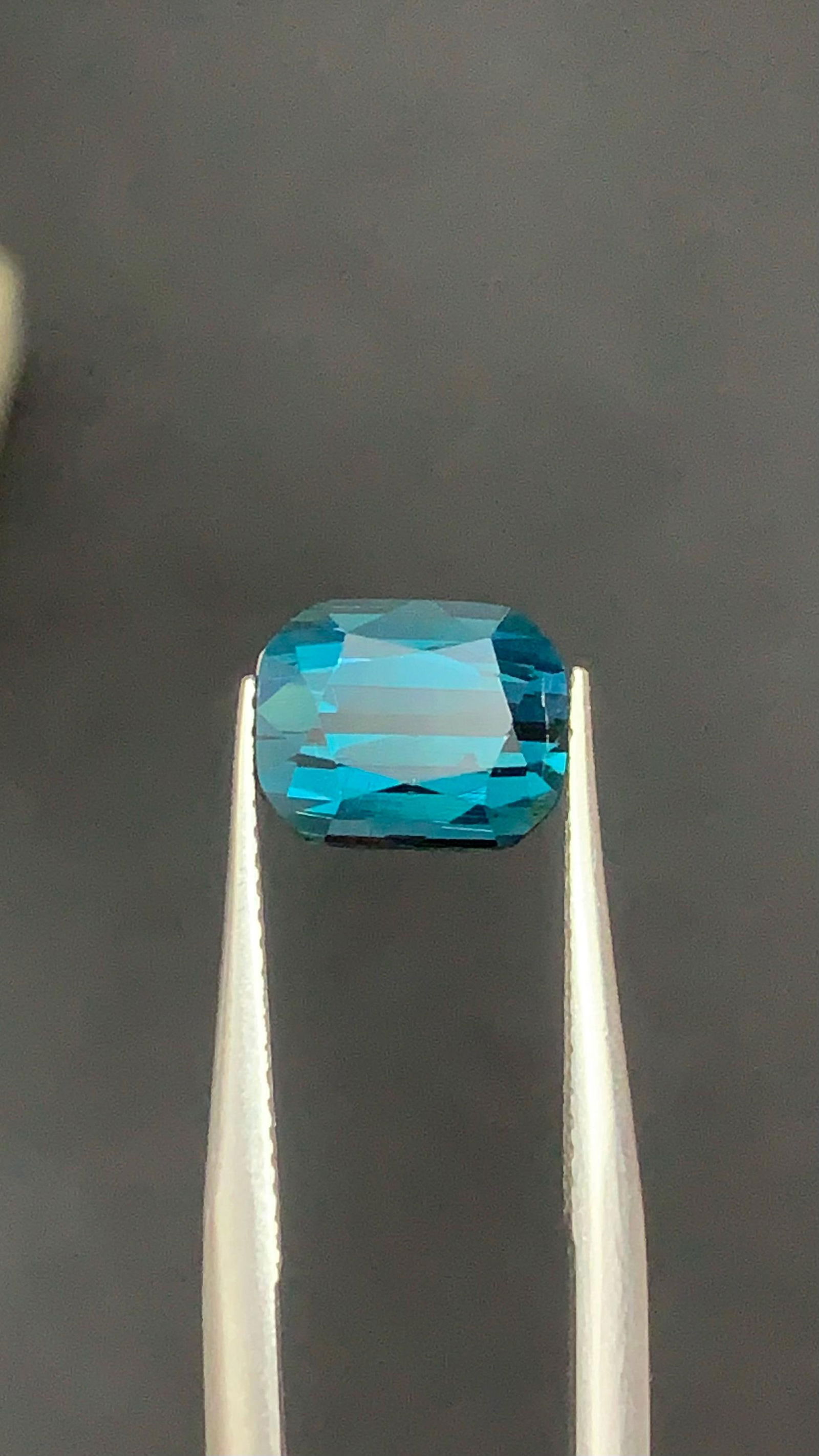Ring Size Natural Indicolite Blue Cushion Cut Tourmaline Gemstone From Afghanistan - 2.30 Carat - 4