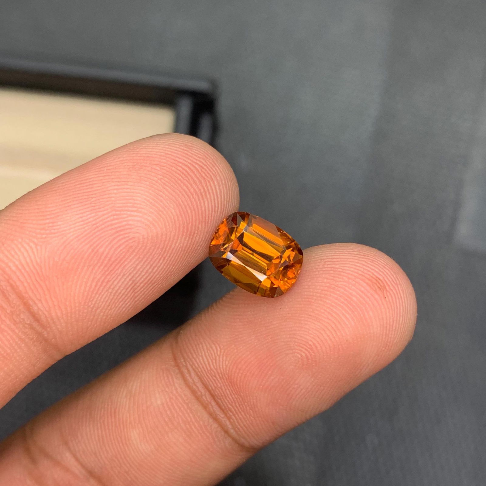 Honey Brown Bastnaesite Gemstone: 5.05 CT Loupe Clean Cushion Cut - 4