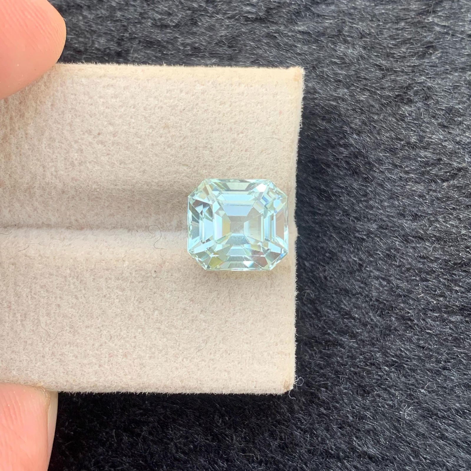 Seafoam Tourmaline Gemstone: 4.70 Carat, Loupe Clean Asscher Cut - 4