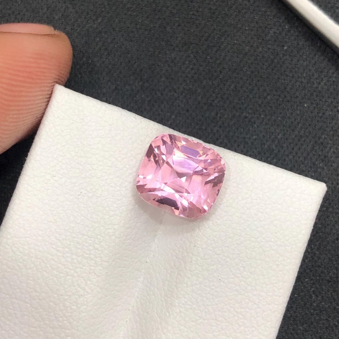 4 Carat Sweet Pink Tourmaline Gemstone: Jewelry Making Stone (8.9x8.1x7.5 mm): Materials: Gemstone: Tourmaline Carat weight: 4 About this item • Weight : 4 Carats • Dimension : 8.9*8.1*7.5 mm • Color: Sweet Pink • Clarity : Loupe Clean • Luster: