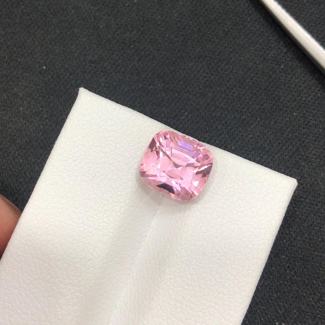 4 Carat Sweet Pink Tourmaline Gemstone: Jewelry Making Stone (8.9x8.1x7.5 mm) - 4