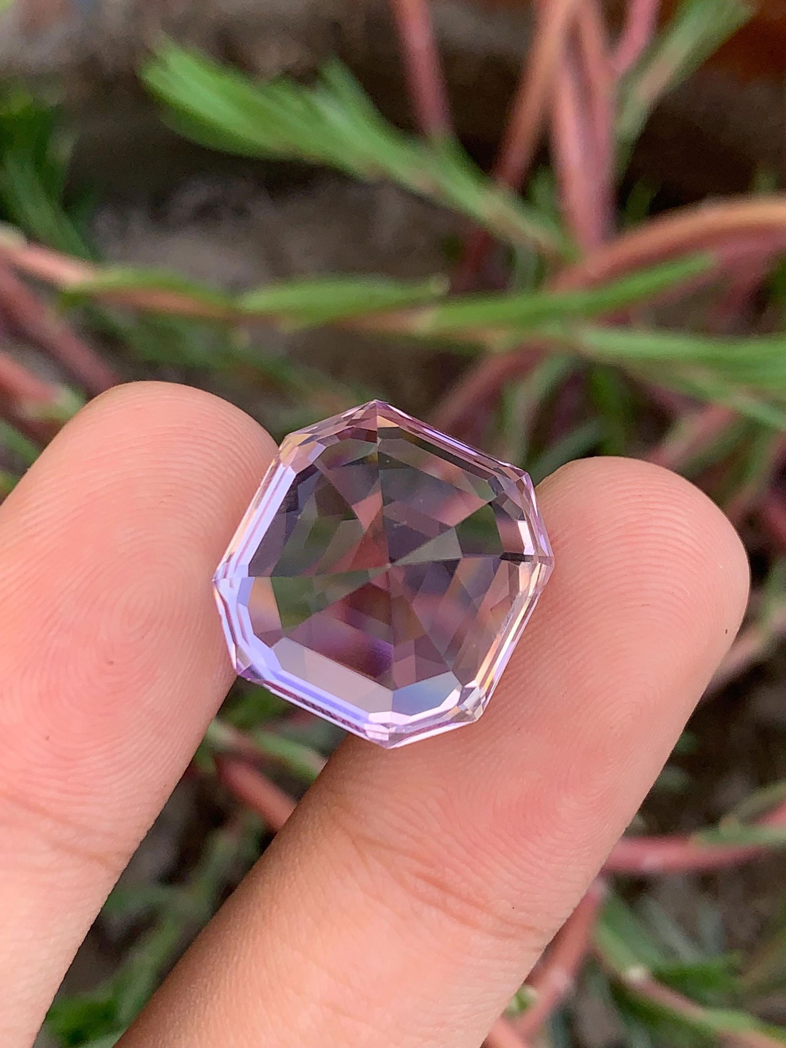 Pink Kunzite Gemstone: 31.30 Carat Asscher Cut, Afghanistan Origin - 9