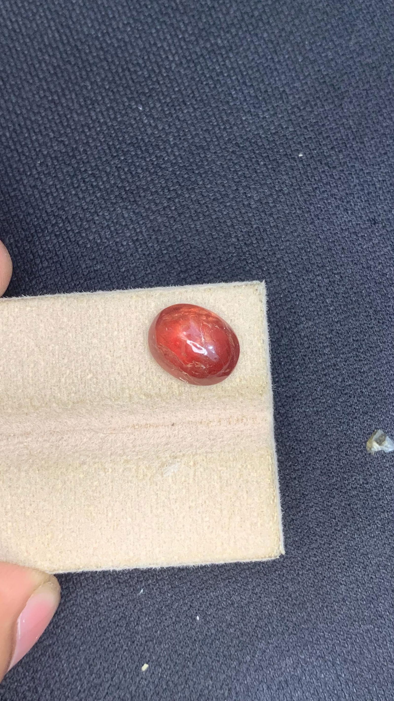 Rich Brick Red with Subtle Orange Undertones Sapphire Cabochon For Jewellery - 4.55 Carat - 3