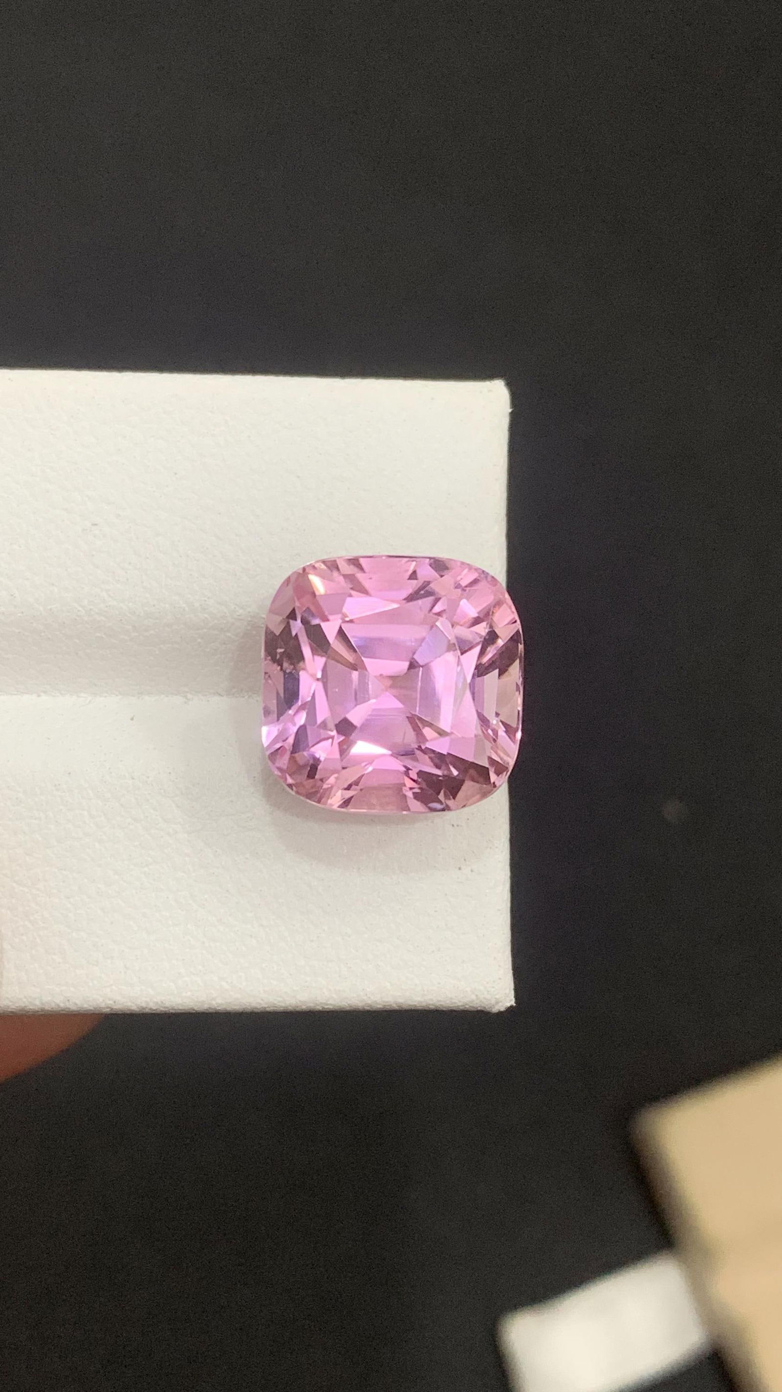 Pink Kunzite Cushion Cut Loose Gemstone For Ring And Jewellery, Wedding Jewellery - 14.25 Carat: Materials: Gemstone: Kunzite Carat weight: 13.25 • Weight : 13.25 carat • Dimension : 12.5*12.4*11 mm • Color : Pink • Treatment : Heated • Shape : Cushion • Hardne