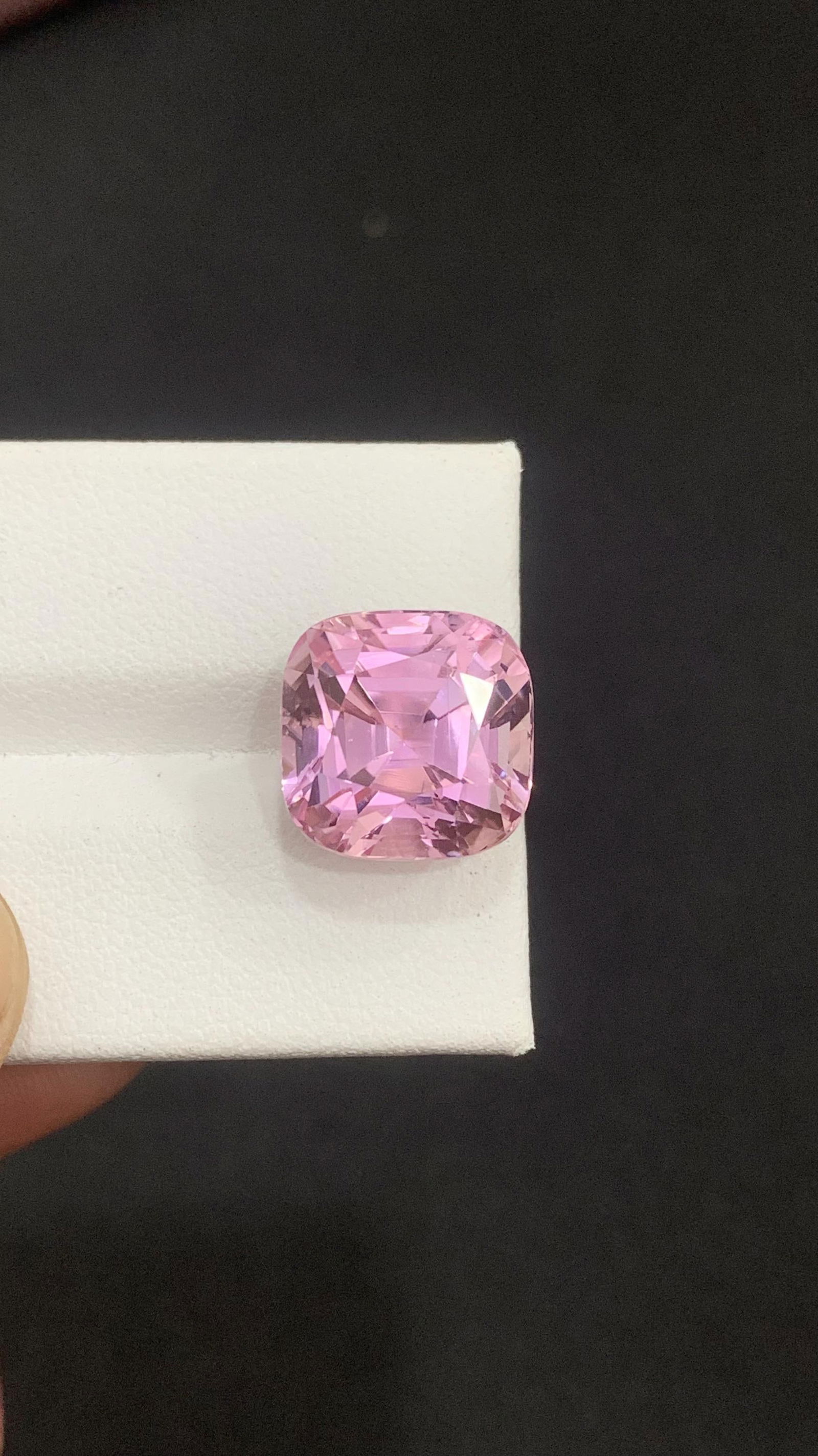 Pink Kunzite Cushion Cut Loose Gemstone For Ring And Jewellery, Wedding Jewellery - 14.25 Carat - 7