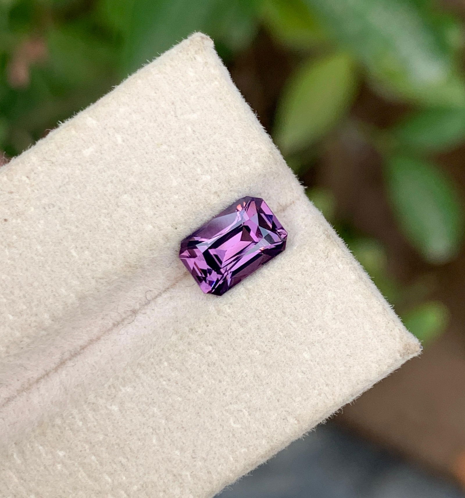 2.12 Carat Natural Violet Purple Spinel – Emerald Step Cut Gemstone - 10