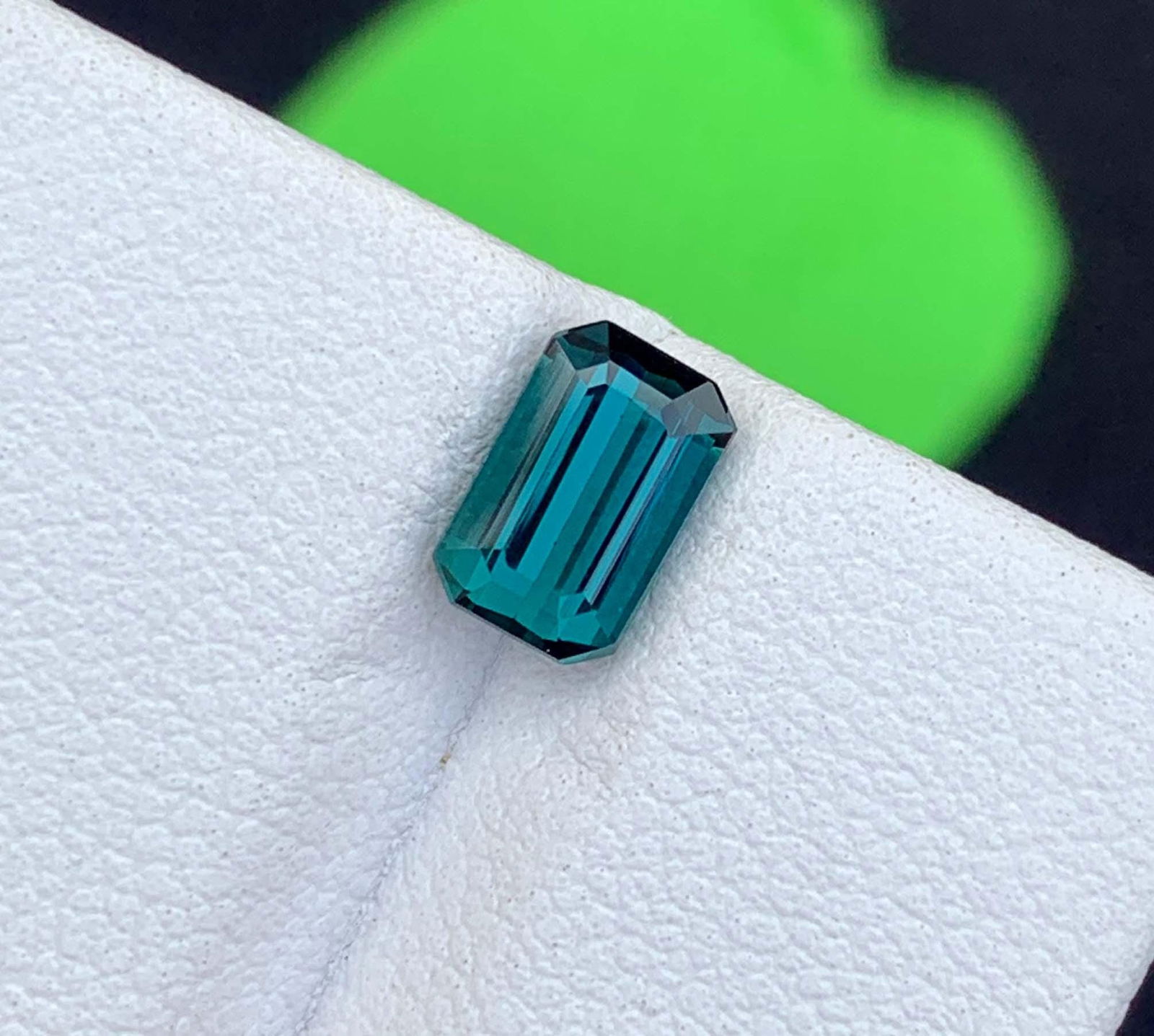 Natural Blue Green Tourmaline Gemstone: Cushion Cut October Birthstone - 7