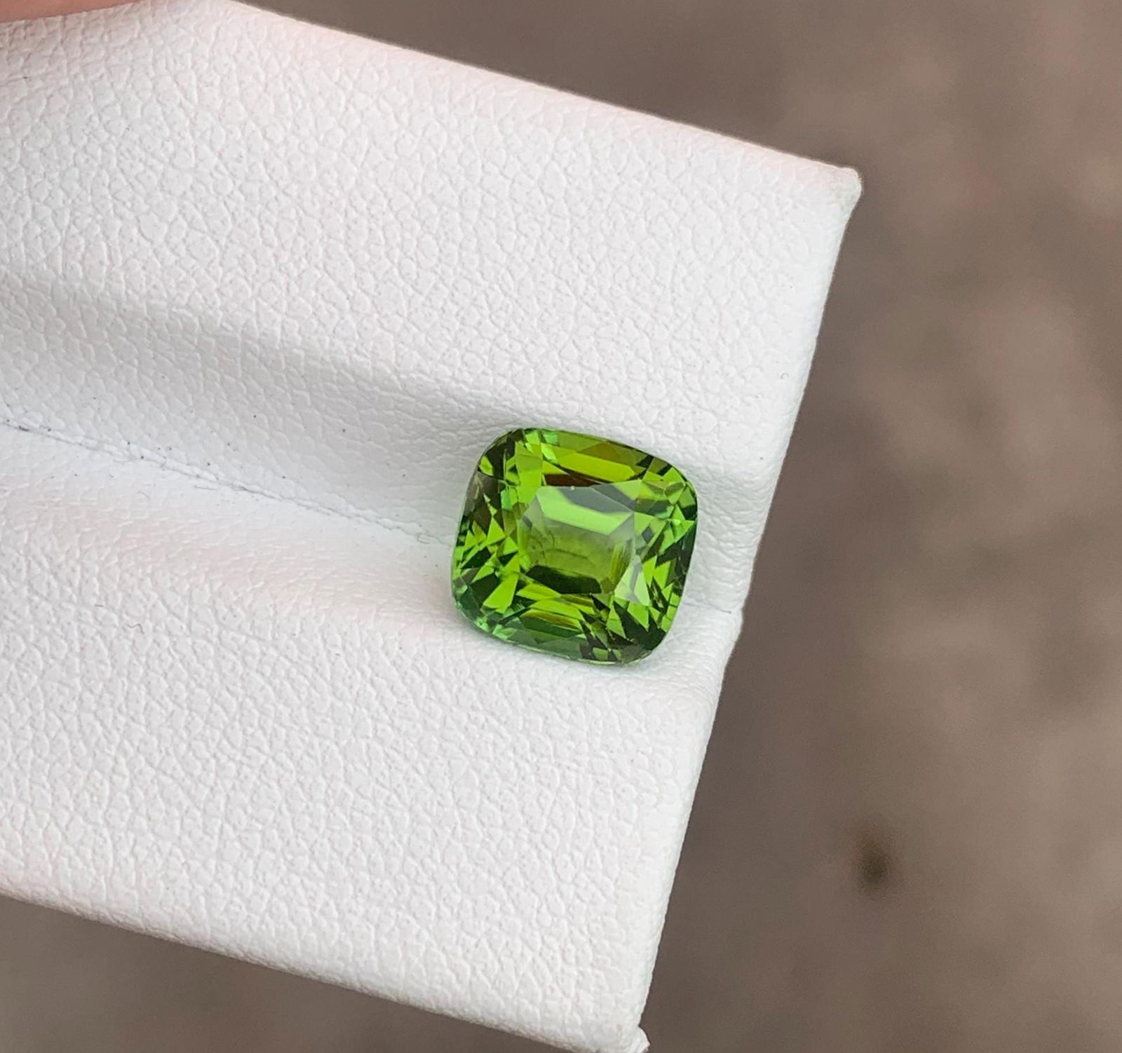 Apple Green Tourmaline Gemstone: 3.415 Ct Cushion Cut, Afghanistan - 16