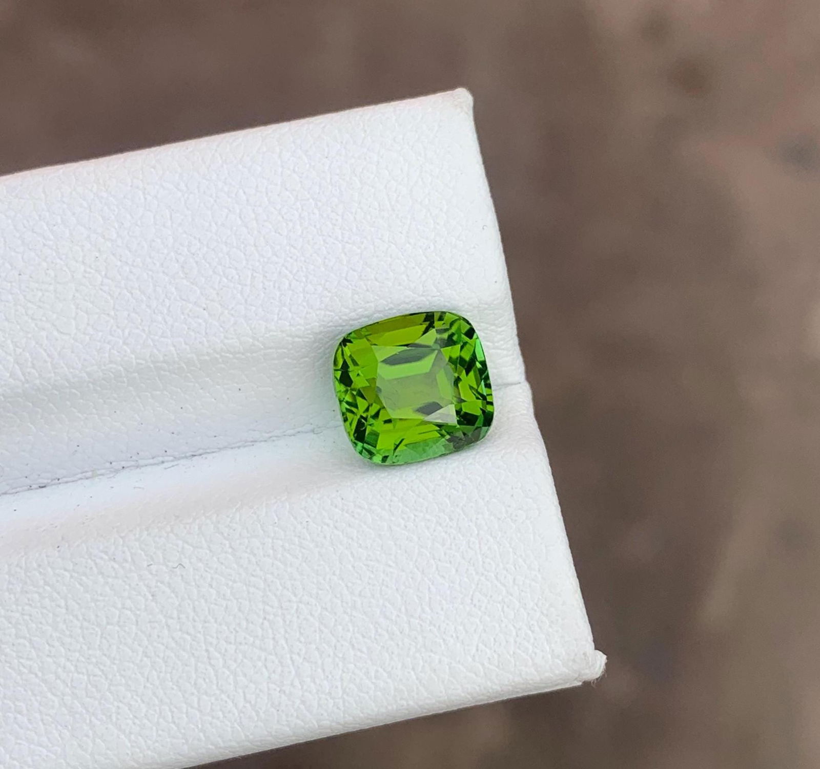 Apple Green Tourmaline Gemstone: 3.415 Ct Cushion Cut, Afghanistan - 6