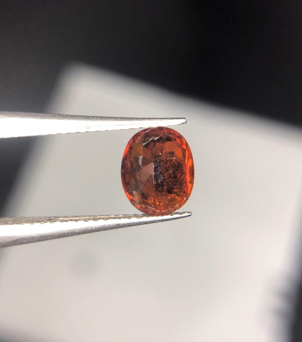 Rare Orangish Brown Bastnasite Gemstone: Oval Cut, 0.85 Carat - 5
