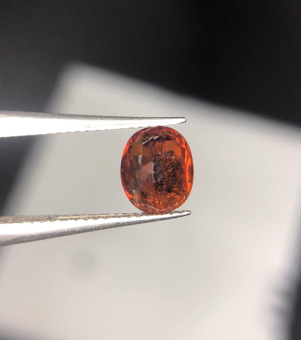 Rare Orangish Brown Bastnasite Gemstone: Oval Cut, 0.85 Carat - 9