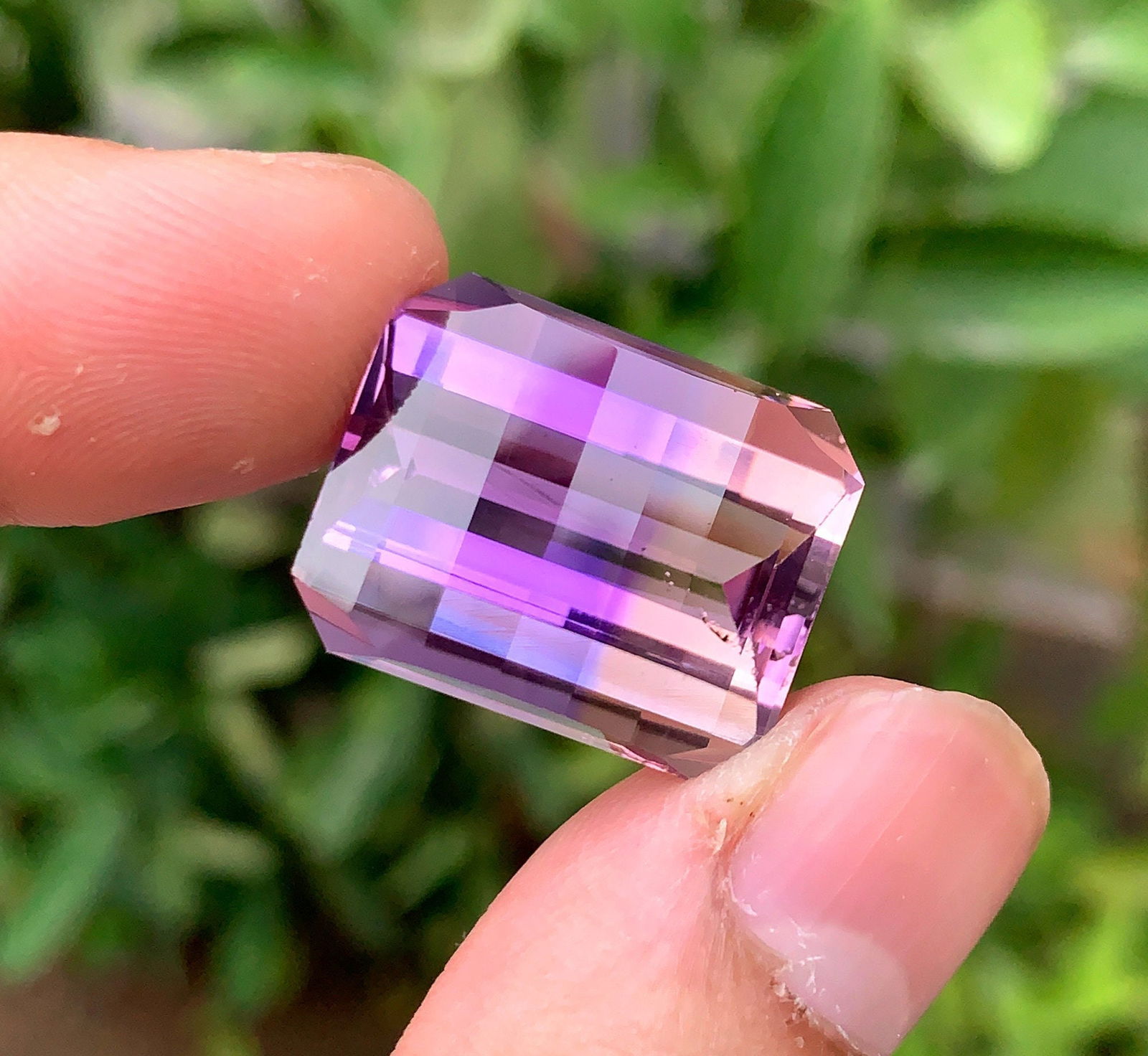 Emerald Cut Ametrine Gemstone: 32.63 Carats, Royal Purple & Golden: Materials: Gemstone: Ametrine Natural Ametrine Gemstone, For Jewelry Making , Emerald Cut Rich Color Ametrine Gemstone, February Birthstone Properties : Birthstone : February Birthstone Zodiac Sign :