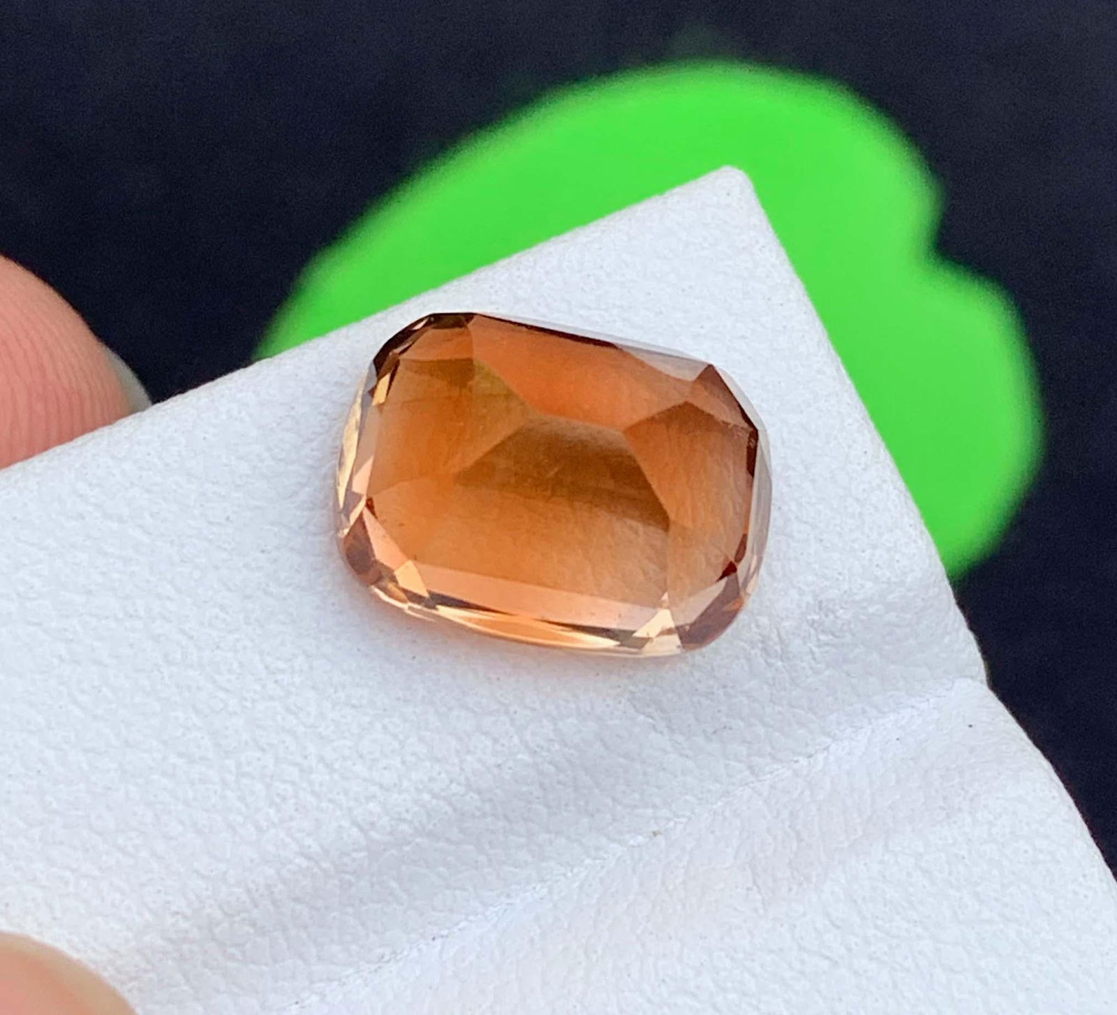 Natural Imperial Topaz Gemstone: 10.79 Carat Golden Yellow Cushion Cut - 2