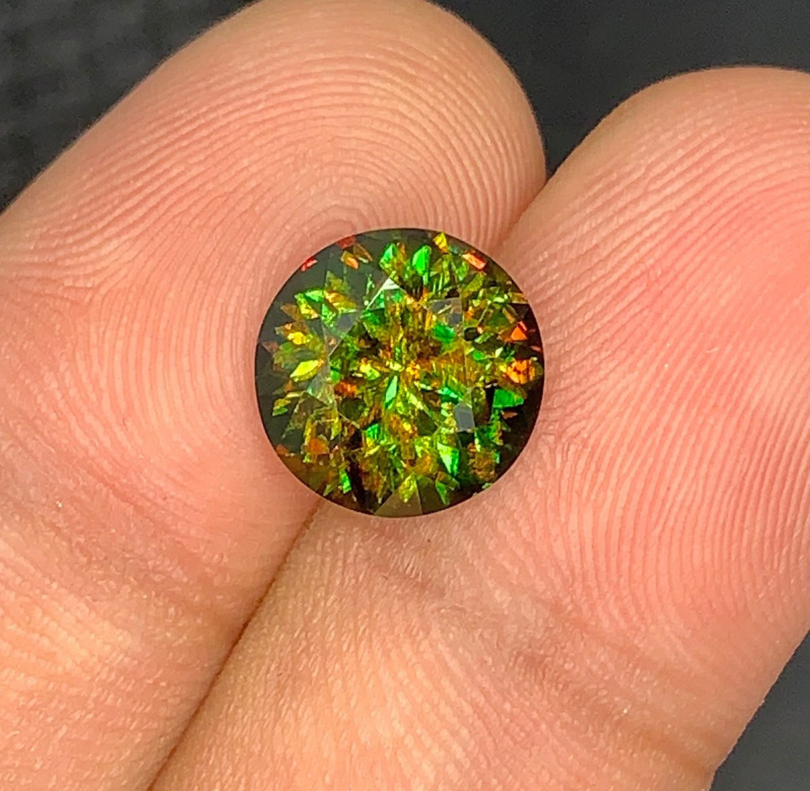 Natural Chrome Sphene Titanite Gemstone: 3.10 Carat Round Cut June Birthstone - 4
