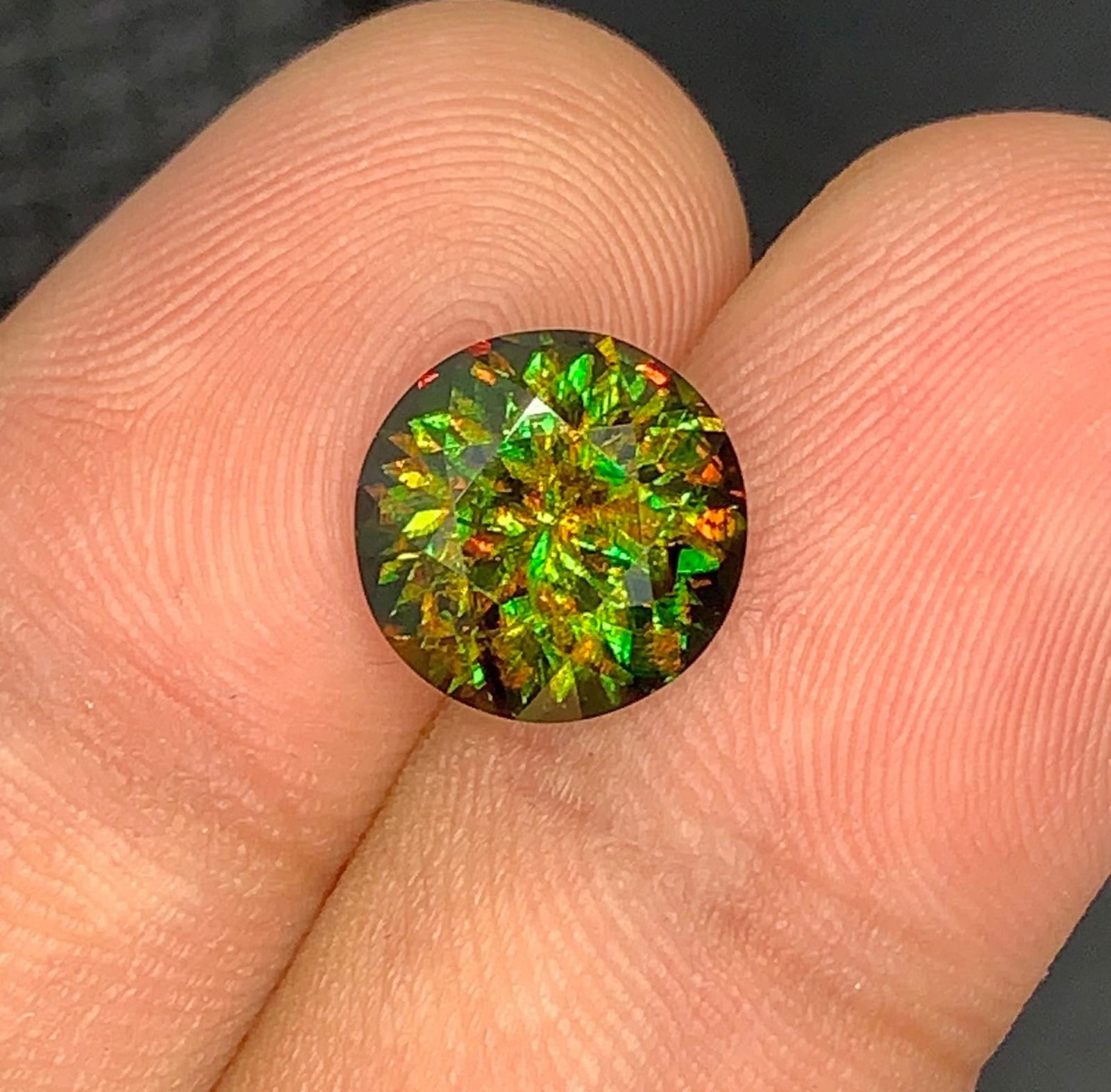 Natural Chrome Sphene Titanite Gemstone: 3.10 Carat Round Cut June Birthstone - 6