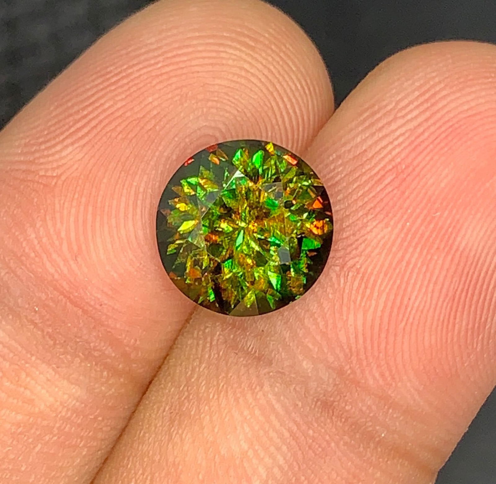 Natural Chrome Sphene Titanite Gemstone: 3.10 Carat Round Cut June Birthstone - 9
