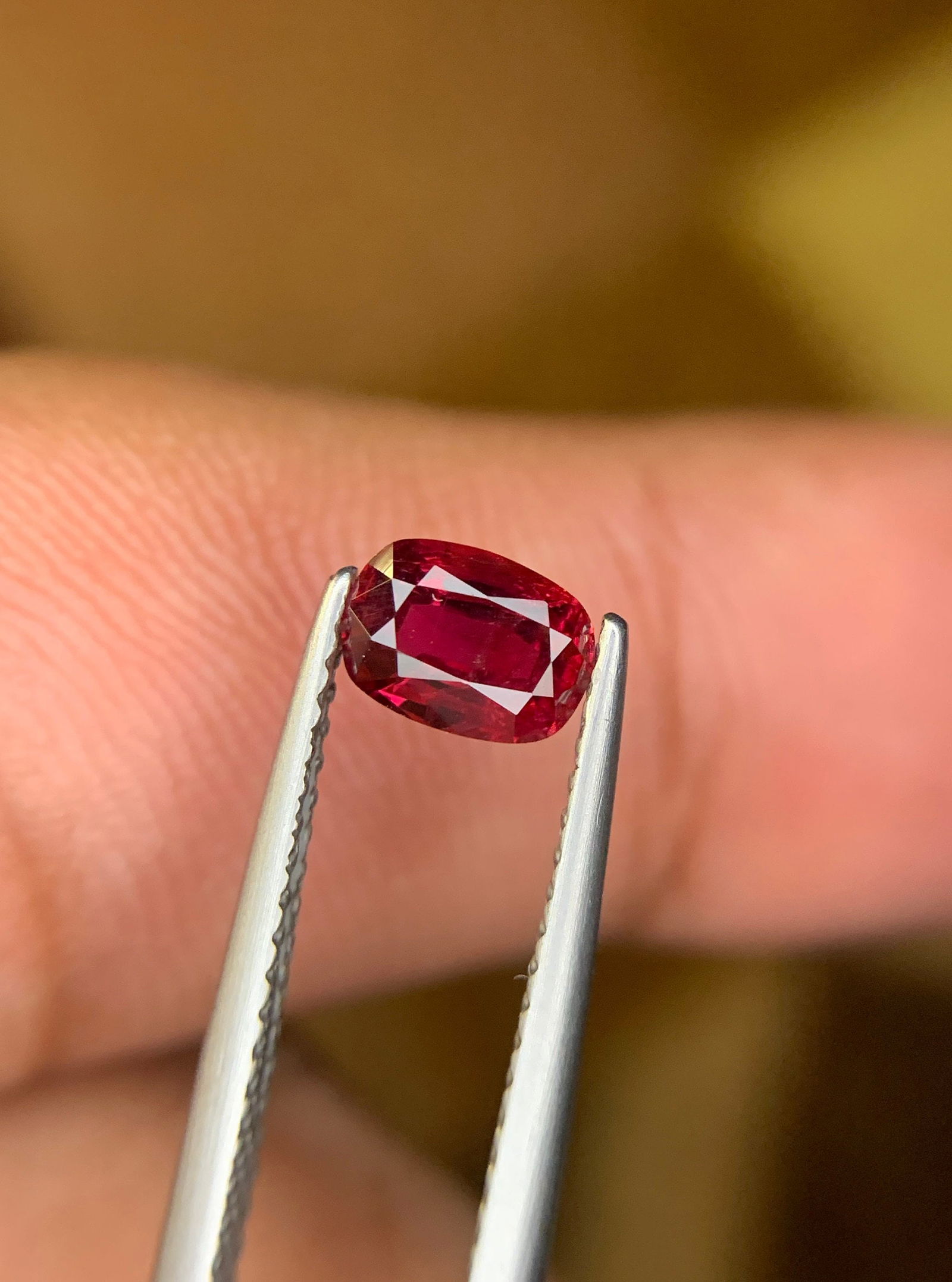 Red Ruby Gemstone: 0.85 Carat Cushion Cut Mozambique Ruby - 14