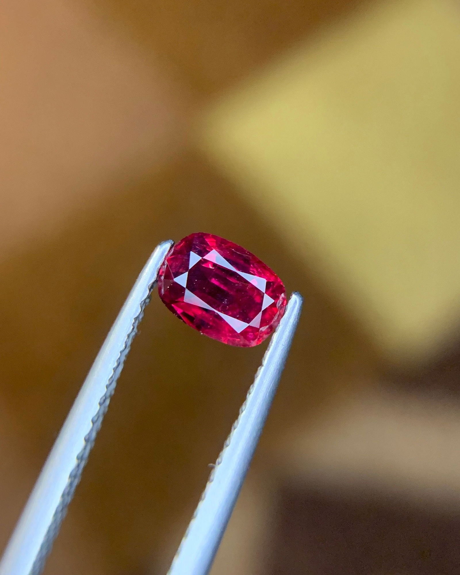 Red Ruby Gemstone: 0.85 Carat Cushion Cut Mozambique Ruby (1 of 15)