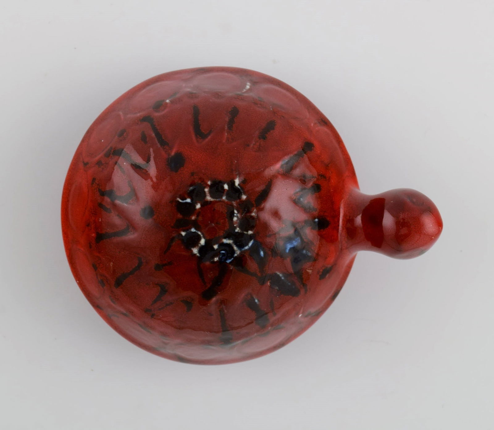 Lisa Larson for Gustavsberg. Turtle in glazed stoneware. Beautiful glaze in shades of red. 1970s. - 3