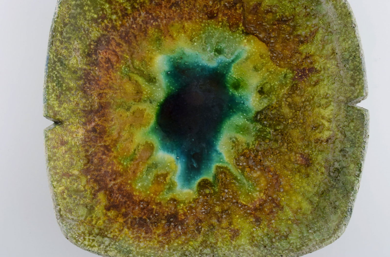 Marcello Fantoni (b.1915), Italy. Unique bowl in glazed ceramics. Beautiful glaze in shades of green - 3