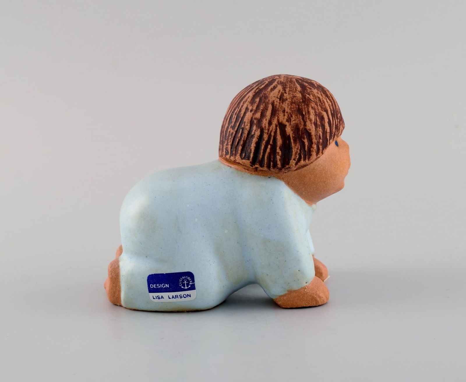 Lisa Larson for Gustavsberg. Rare figure in glazed ceramics. Baby. 1970s. - 3