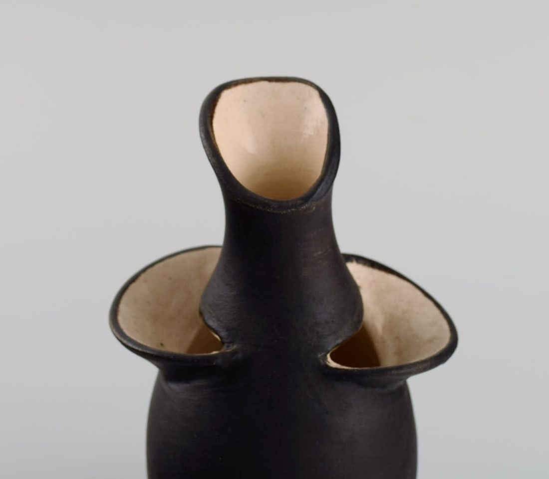 German studio ceramicist. Unique vase in glazed stoneware. 1960 / 70s. - 4