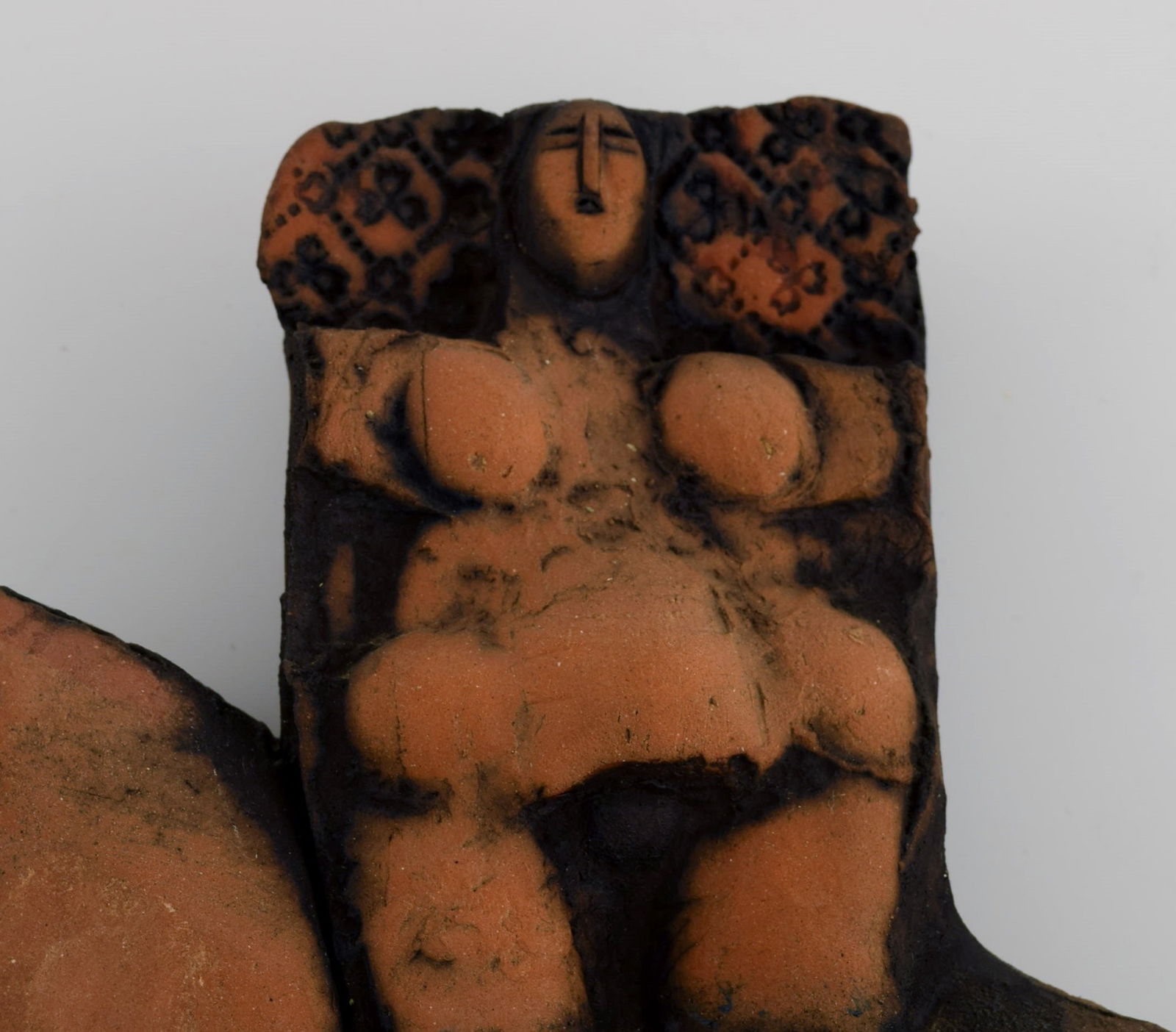 Niels Helledie (b. 1927), Denmark. Unique sculpture / wall relief in hand-painted and glazed - 4