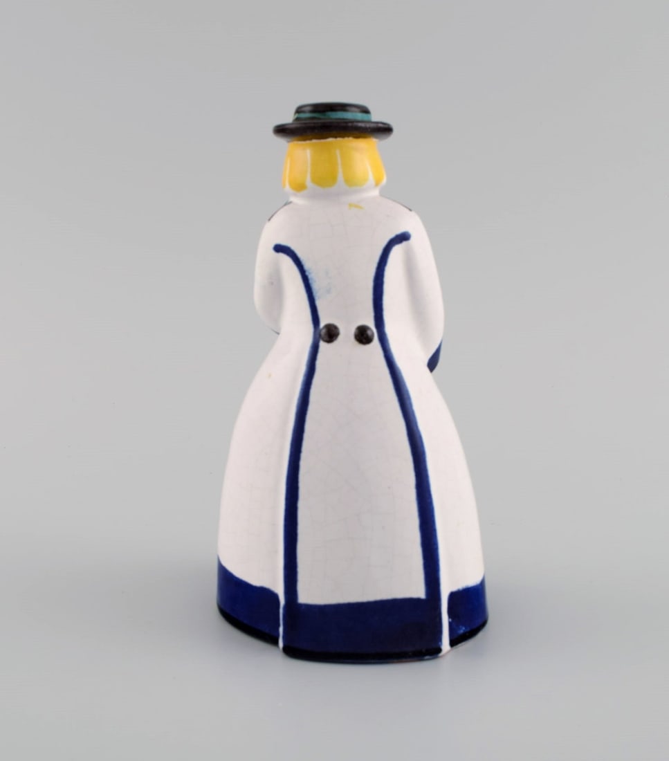 Ursula Printz (1920-1993) for Gustavsberg Studiohand. Candle holder / figure in glazed ceramics. - 5