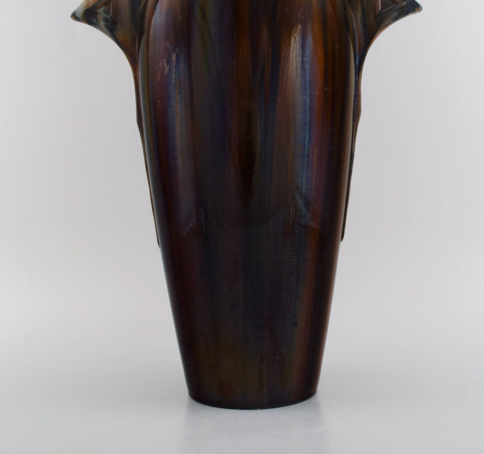 Clément Massier (1845-1917), France. Large vase in glazed ceramics. Beautiful polychrome glaze. - 7