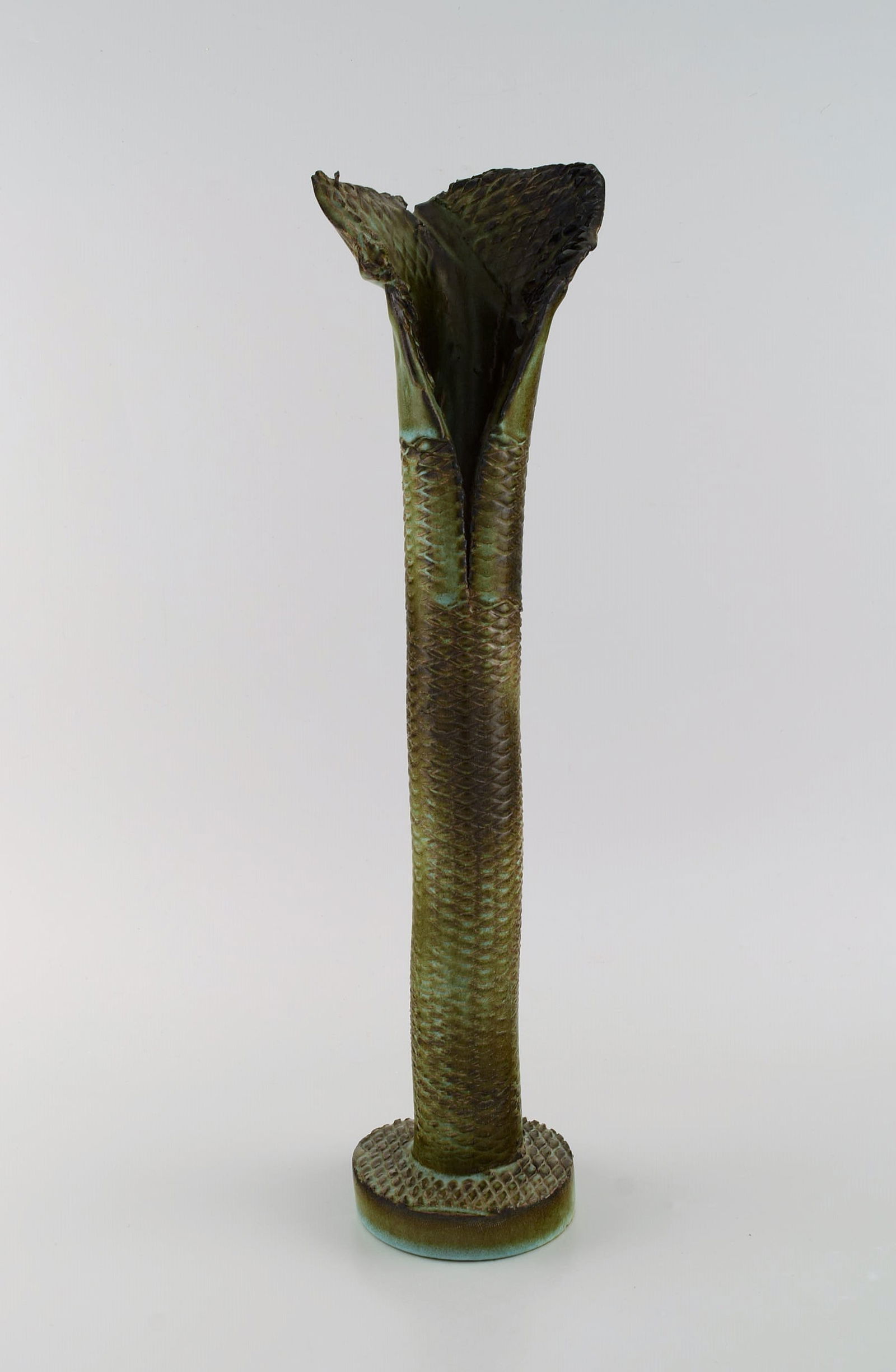 Francis Milici (b. 1952) for Vallauris. Organically shaped unique vase in glazed ceramics. Beautiful (1 of 9)