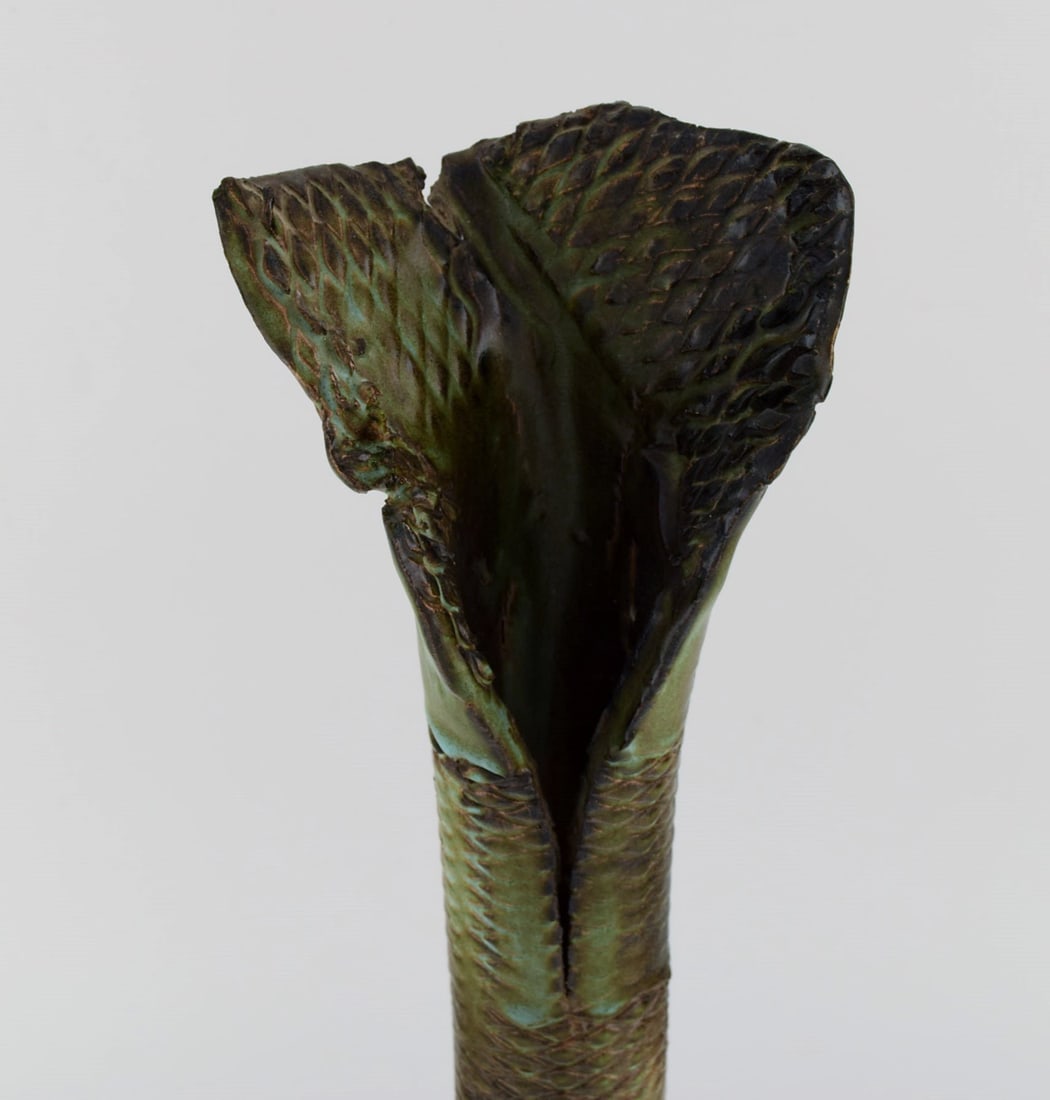 Francis Milici (b. 1952) for Vallauris. Organically shaped unique vase in glazed ceramics. Beautiful - 2