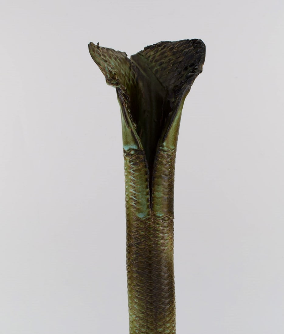 Francis Milici (b. 1952) for Vallauris. Organically shaped unique vase in glazed ceramics. Beautiful - 3