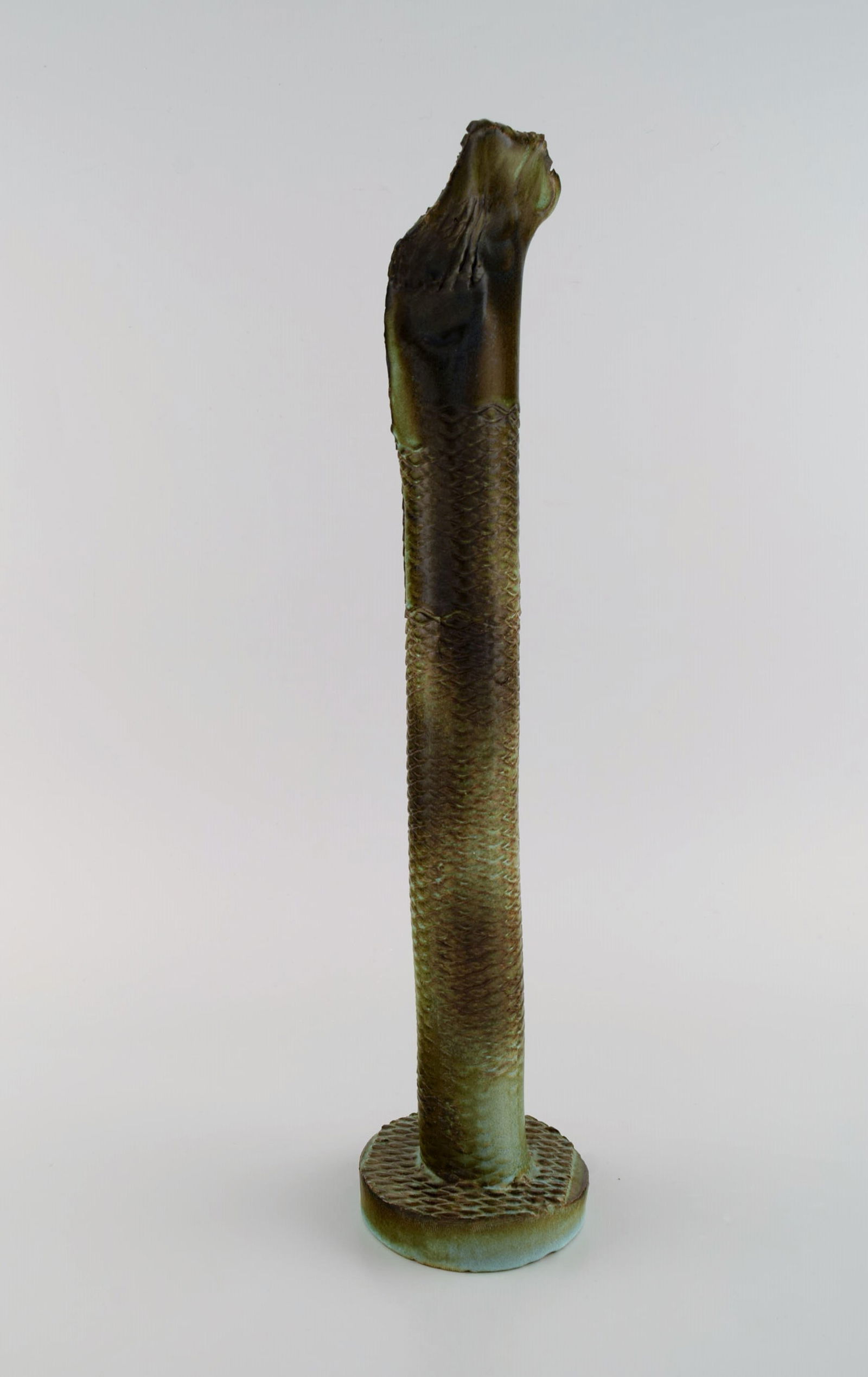 Francis Milici (b. 1952) for Vallauris. Organically shaped unique vase in glazed ceramics. Beautiful - 6