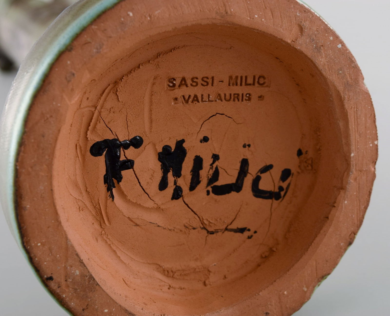 Francis Milici (b. 1952) for Vallauris. Organically shaped unique vase in glazed ceramics. Beautiful - 9