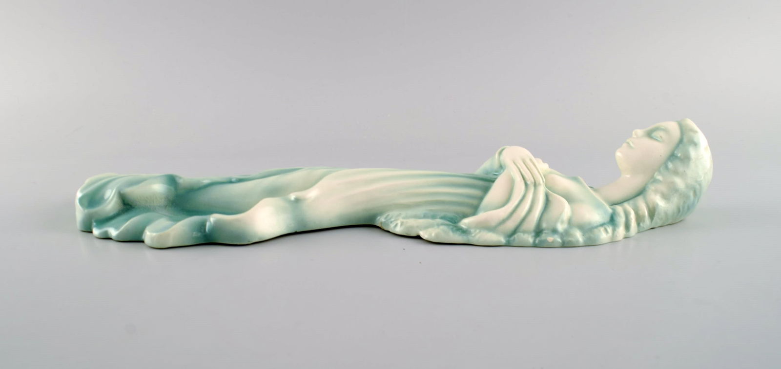 Goldscheider, Austria. Art deco wall figure in glazed ceramics. Madonna. Beautiful glaze in - 5