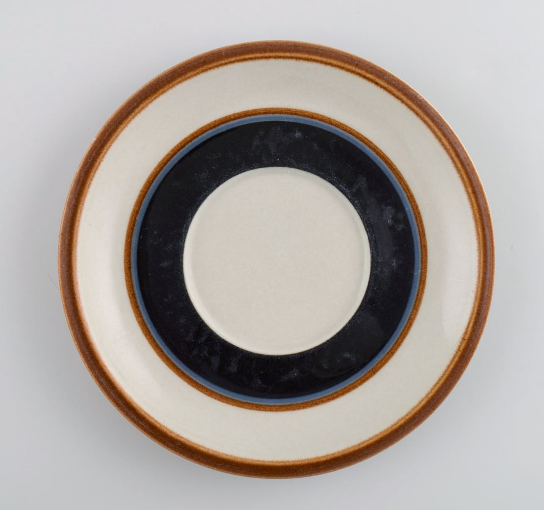 Inkeri Seppälä for Arabia. Taika morning cup with saucer in glazed stoneware decorated - 4