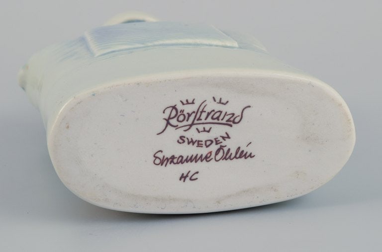 Suzanne Öhlén (born 1953) for Rörstrand, Sweden. Porcelain vase with glaze in blue - 7