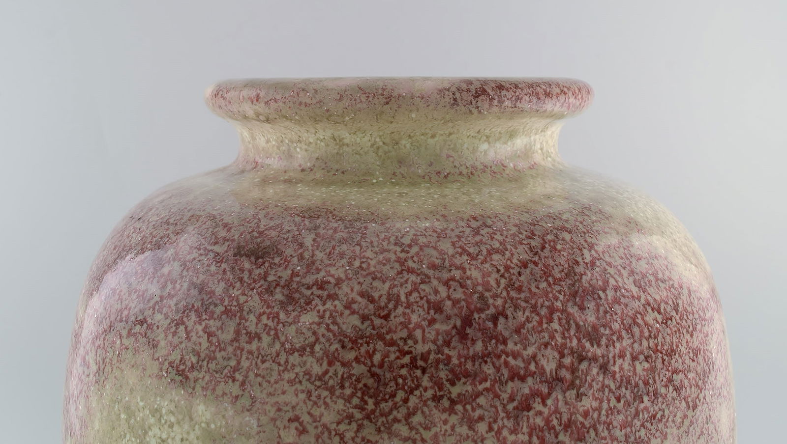 Richard Uhlemeyer, Germany. Large vase in glazed ceramics. Beautiful speckled glaze in sand and - 8