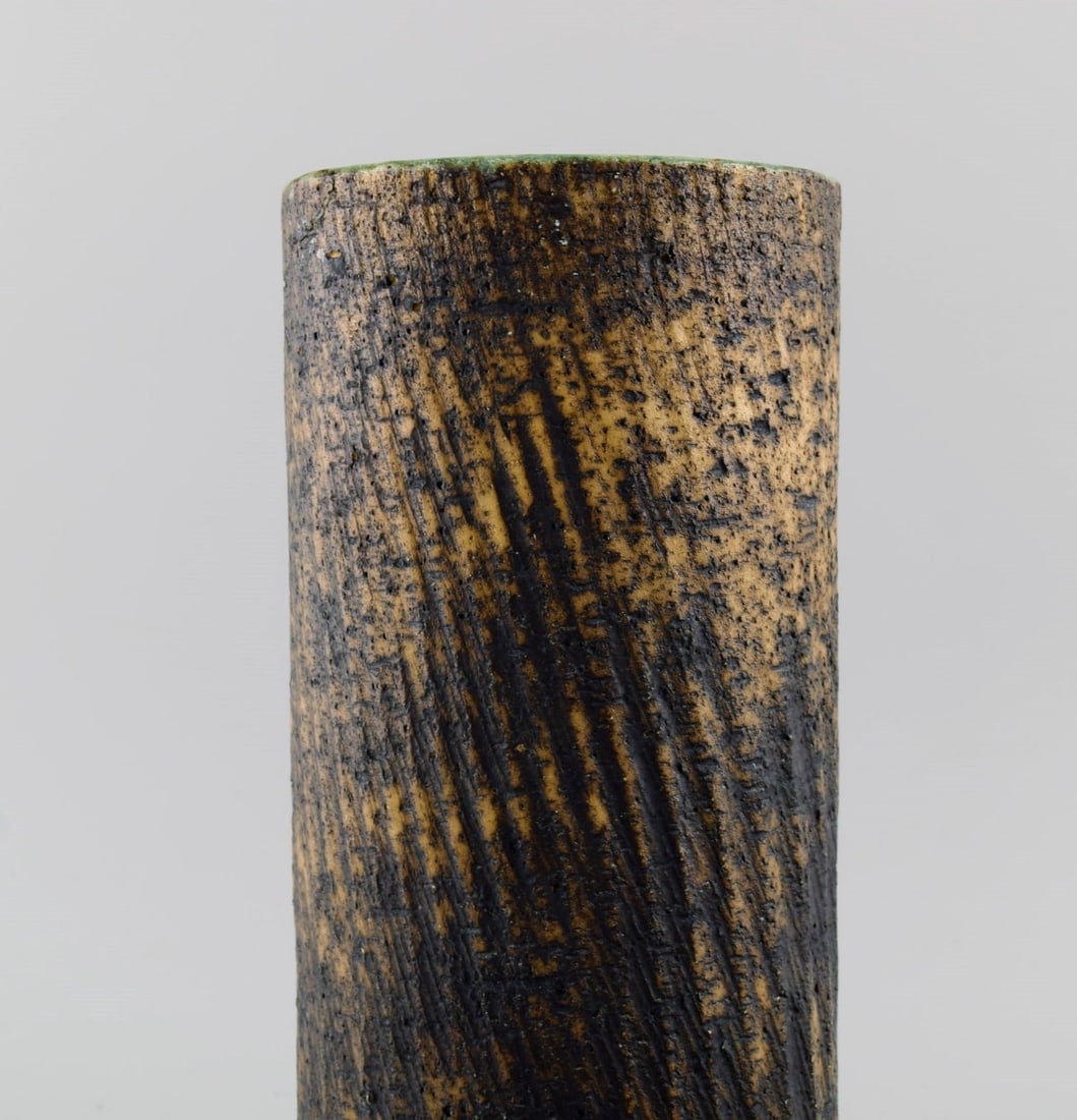 Pieter Groeneveldt (1889-1982), Dutch ceramicist. Cylindrical unique vase in glazed ceramics. - 5