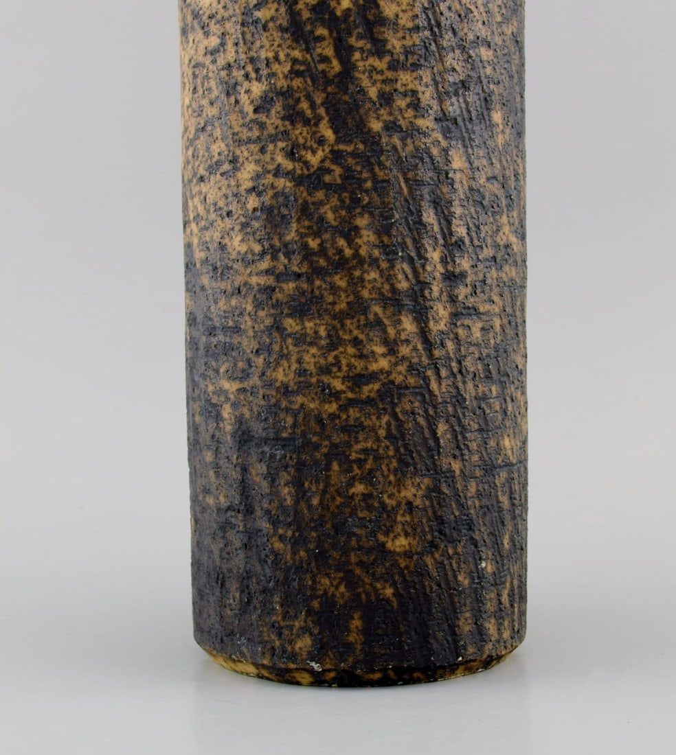 Pieter Groeneveldt (1889-1982), Dutch ceramicist. Cylindrical unique vase in glazed ceramics. - 6