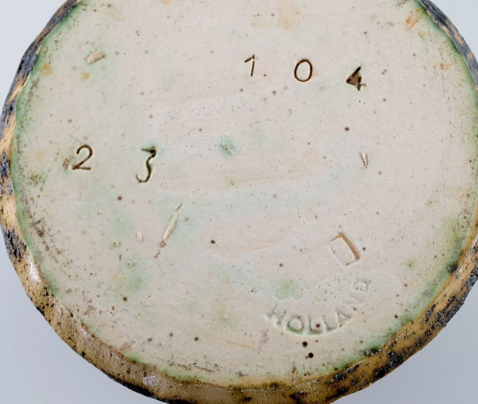 Pieter Groeneveldt (1889-1982), Dutch ceramicist. Cylindrical unique vase in glazed ceramics. - 7