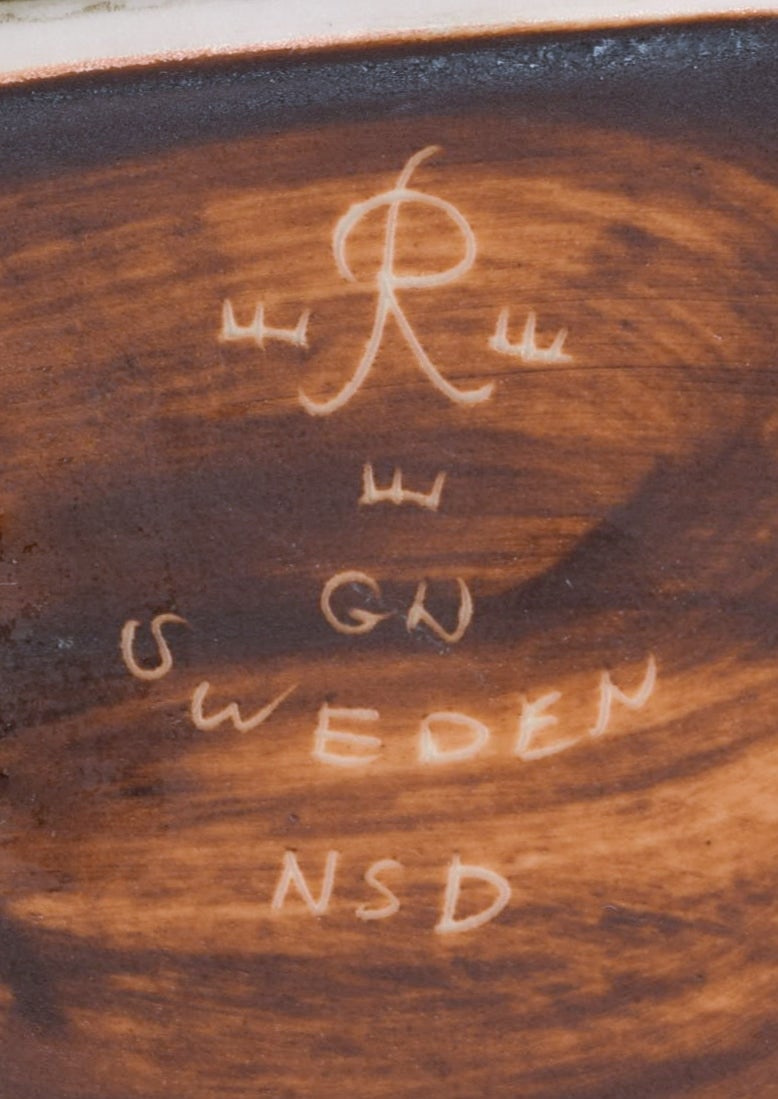 Gunnar Nylund (1904-1997) for Rörstrand. Bowl in glazed ceramics. Beautiful glaze in earth - 5