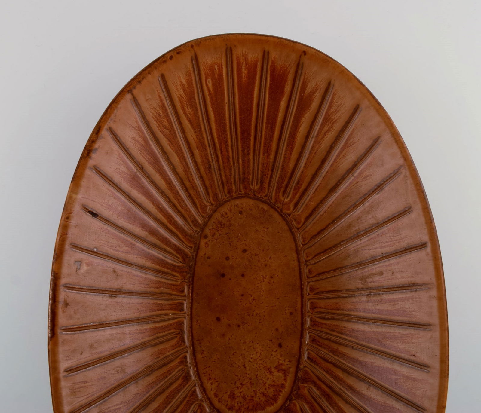 Gunnar Nylund (1904-1997) for Rörstrand. Large and rare bowl in glazed ceramics. Beautiful - 5