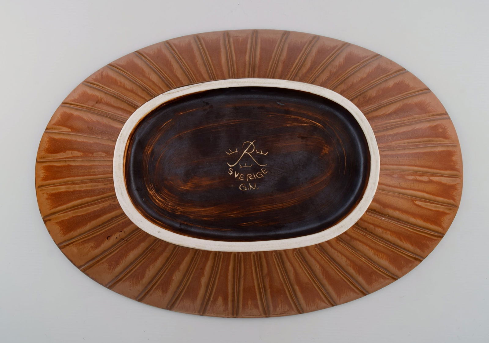 Gunnar Nylund (1904-1997) for Rörstrand. Large and rare bowl in glazed ceramics. Beautiful - 7