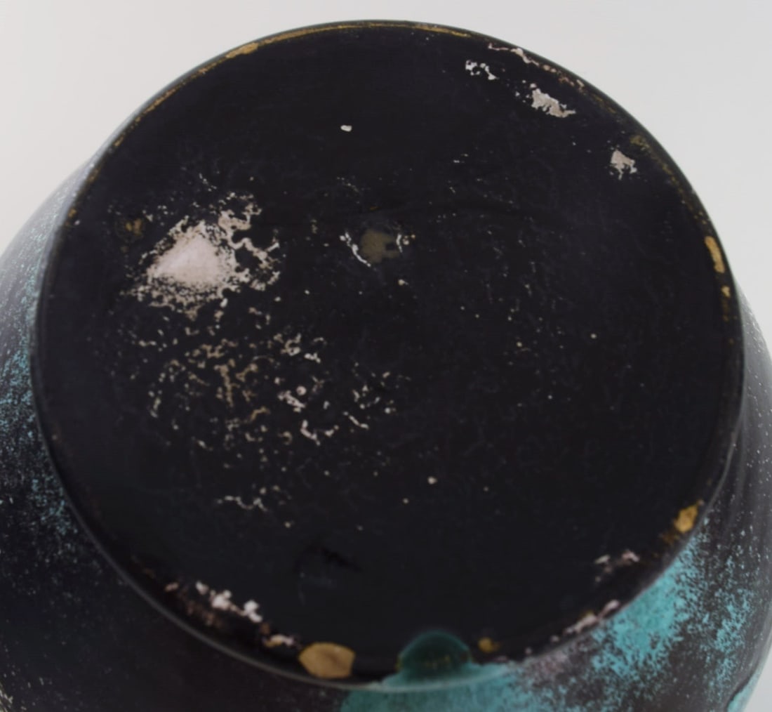 Jens Thirslund for Kähler, HAK. Vase in glazed stoneware. Beautiful glaze in shades of black, - 7