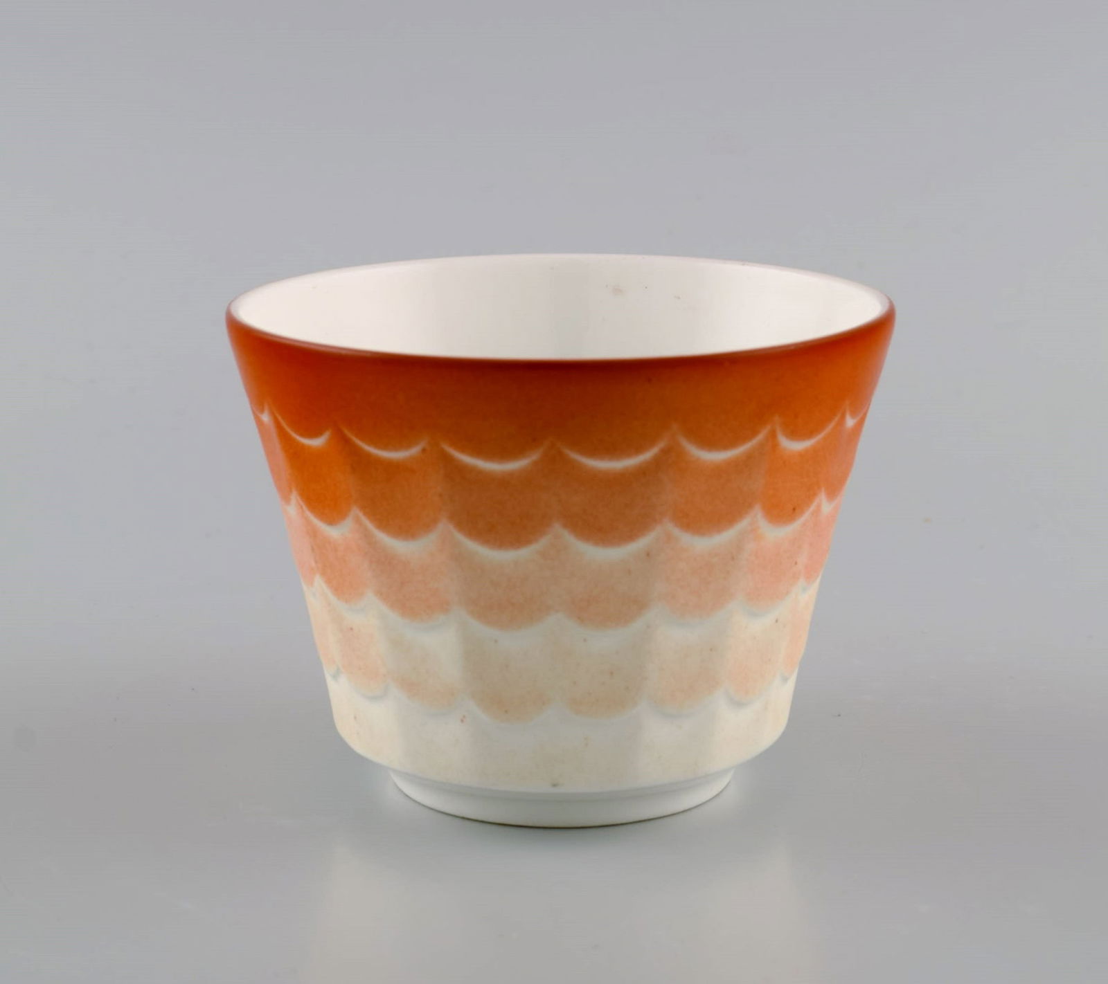 Wilhelm Kåge for Gustavsberg. Eight art deco herb pots in glazed porcelain. Swedish design, - 5