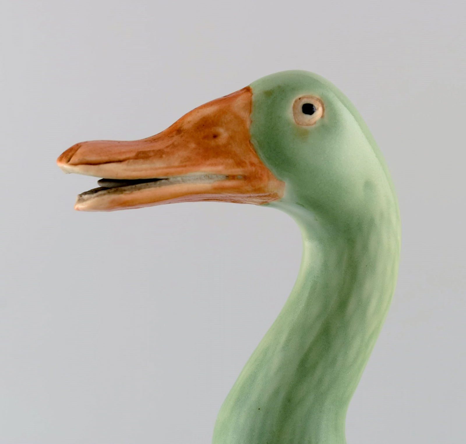 Austrian studio ceramicist. Goose in glazed stoneware. 1930s / 40s. - 5