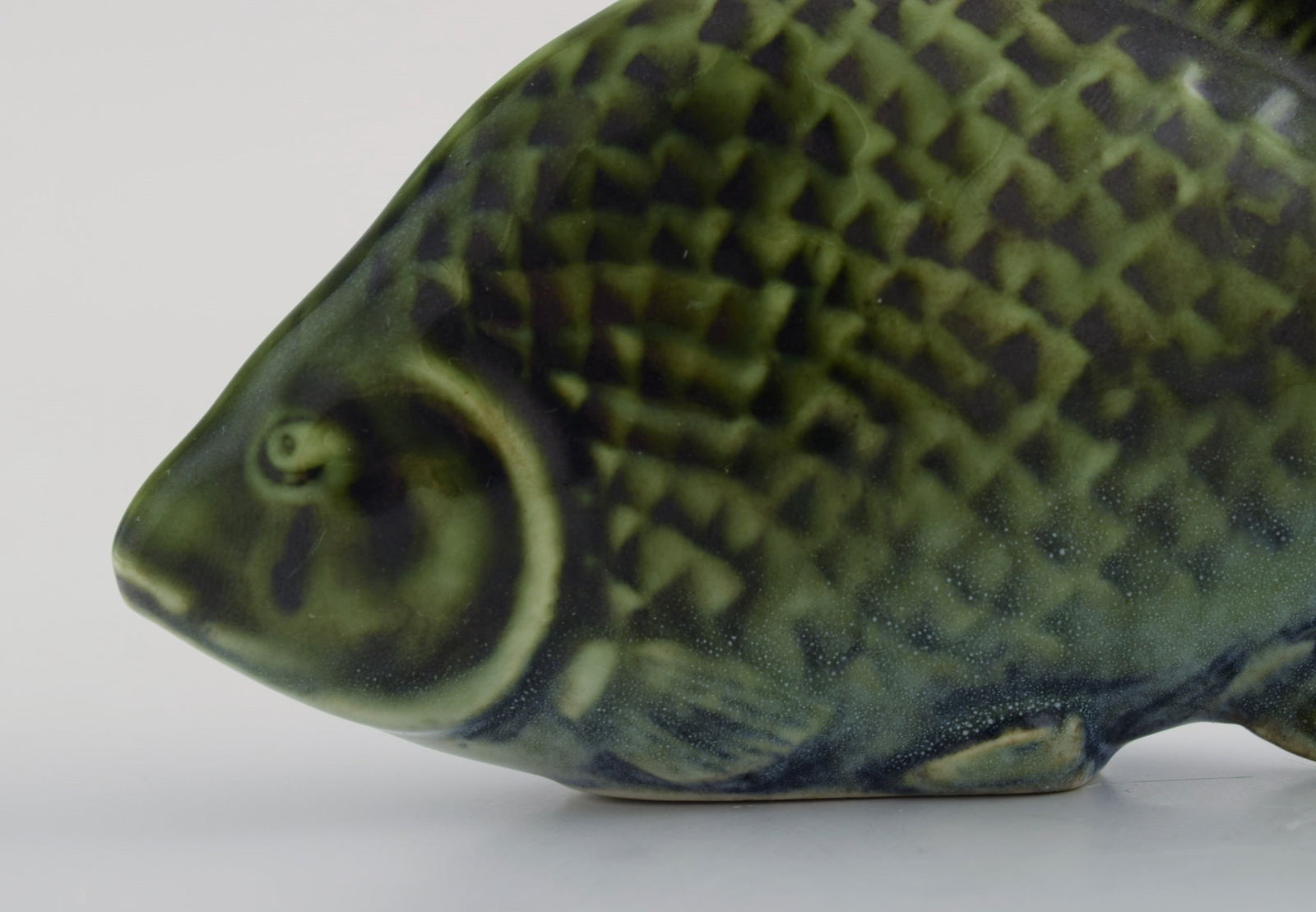 Sven Wejsfelt (1930-2009) for Gustavsberg. Unique Stim fish in glazed ceramics. Perch. 1980s. - 3